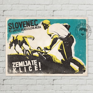 SLOVENEC Vintage Slovenia Yugoslavia Poster Print / Gift Idea / Wall Decor 70x50 cm