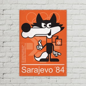 Vucko - Sarajevo 1984 Vintage Yugoslavia Poster
