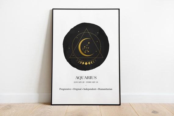 Star Sign Print, Horoscope Print, Zodiac Print, Astrology Print, Zodiac Wall Art, Birthday Print, Star Map, Star Sign Wall Art Constellation