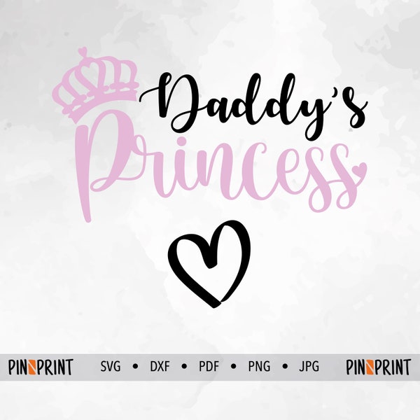 Daddy's Princess SVG, Wall Decals, Girls Bedroom Wall sticker, Cut File, Clip art, baby gifts, girl stuff