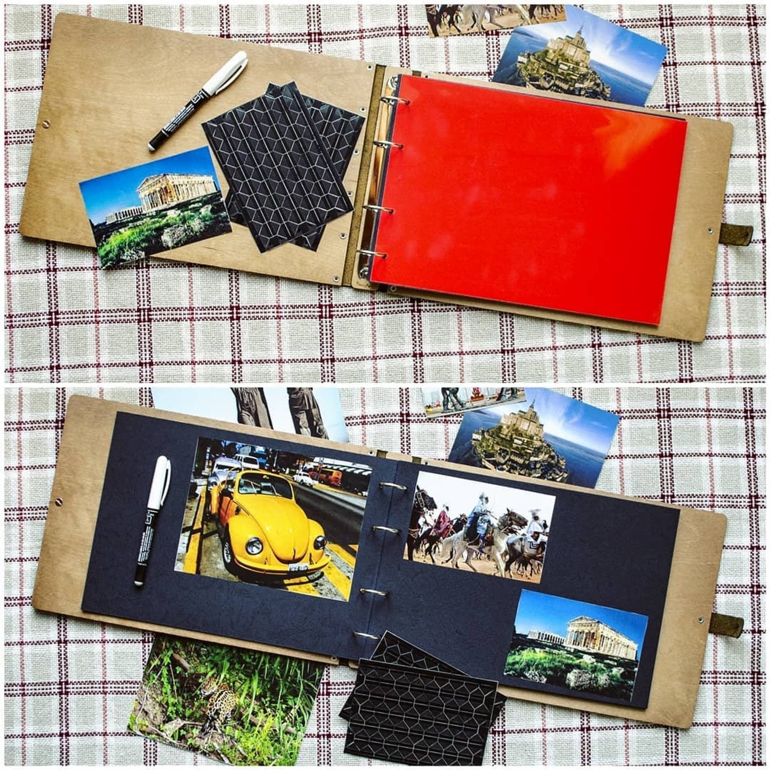 Wood Photo Album Photo Album Rustic Gift for a Couple Etsy