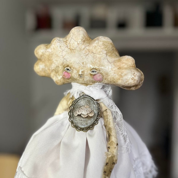 Cloud Art Doll, OOAK, Collectible Art Toy