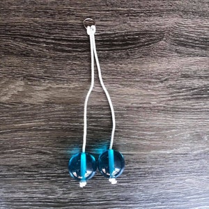 Knockers, Clackers, Click Clacks, Klacker, Sky Blue, Balls on string Noice maker toy, Clacker, Bolas image 1