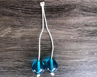 Knockers, Clackers, Click Clacks, Klacker, Sky Blue, Balls on string Noice maker toy, Clacker, Bolas