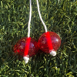 Clackers Knockers, Click Clacks , Toy, Balls on string Toy, Claker, Knocker, Acrylic image 2