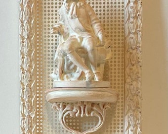 Pannello decorativo con statua