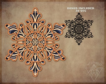 Snowflake Mandala Etsy