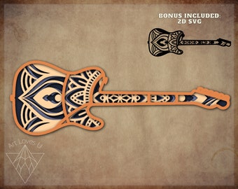 Download 3d Svg Guitar Etsy
