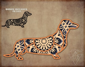 Download Dachshund Mandala Etsy