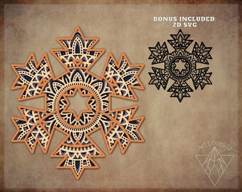 Download Snowflake Mandala Etsy