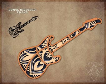 Download 3d Svg Guitar Etsy