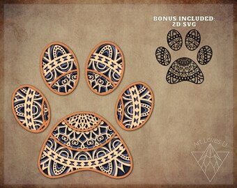 Free Free 184 Layered Mandala Paw Print SVG PNG EPS DXF File