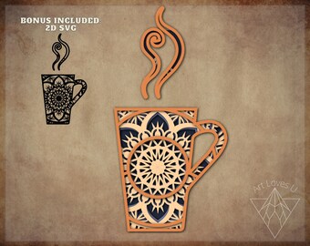 Download Mandala Coffee Svg Etsy