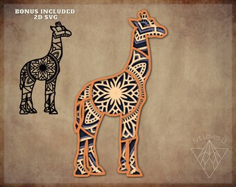 Download Giraffe Mandala Svg Etsy