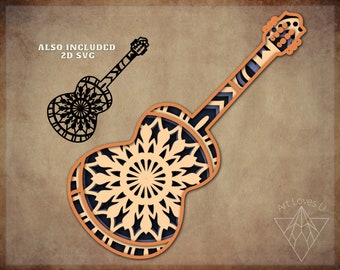 Download 3d Svg Guitar Etsy