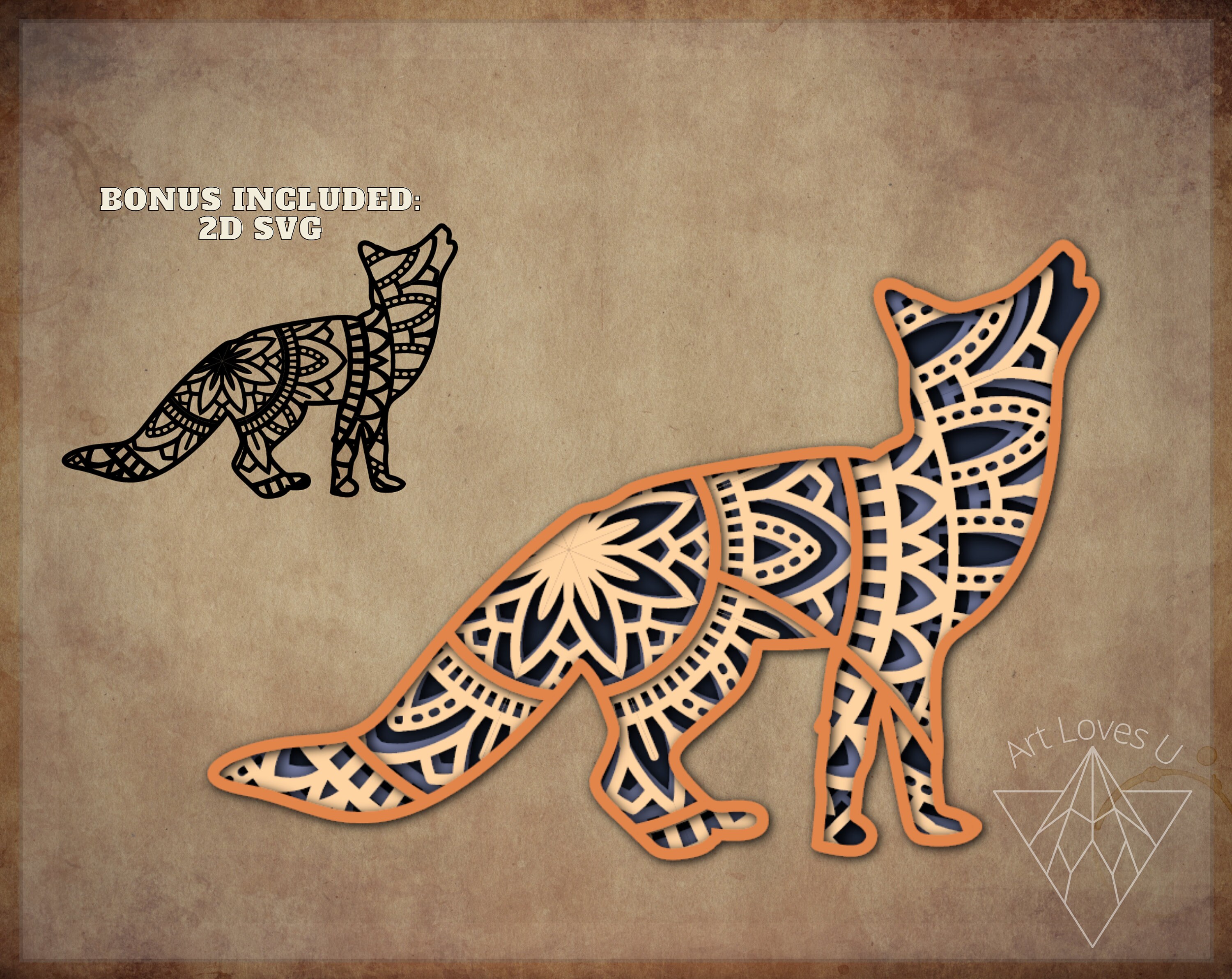 Free Free 270 Layered Fox Mandala Svg SVG PNG EPS DXF File