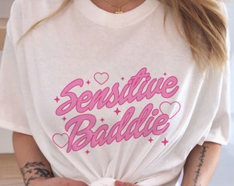 Baddie Shirt - Sensitive Softgirl Aesthetic Clothes Y2K Aesthetic Top Mental Health Shirt Vsco Clothing Trendy Clothes Bimbocore Y2k Shirt