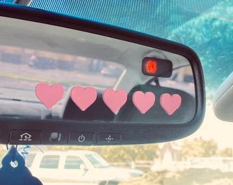 Hearts Vinyl Decal - Car Window Mirror Decal Sticker, Laptop Decal, Trendy Decal, Feel Good, Cute Decal, Positive Energy, Car Mirror Decal