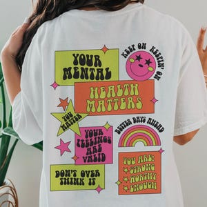 Mental Health Shirt - Retro Vintage Aesthetic You Are Enough Shirt, Positive Shirt, Mental Health Matters, Preppy Clothes, You Matter Shirt