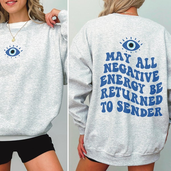 Evil Eye Sweatshirt - Evil Eye Hoodie, Evil Eye Sweater, Evil Eye Shirt, Aesthetic Clothes, Retro Evil Eye Crewneck, Preppy Sweatshirt