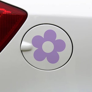 Flower Gas Door Vinyl Decal Car Window Decal Sticker Car Decals Trendy Car Decal Feel Good Cute Decal Positive Energy Aesthetic Decal