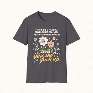 Flat lay of Charcoal color Tee.