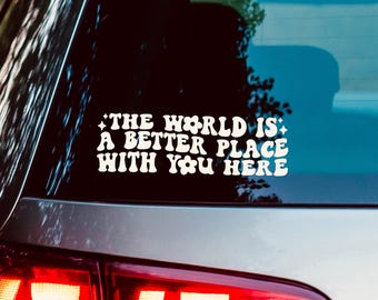 Positive Vinyl Decal - Car Window Decal Sticker, Laptop Decal, Trendy Car Decal, Feel Good, Cute Decal, Positive Energy, Spread Kindness