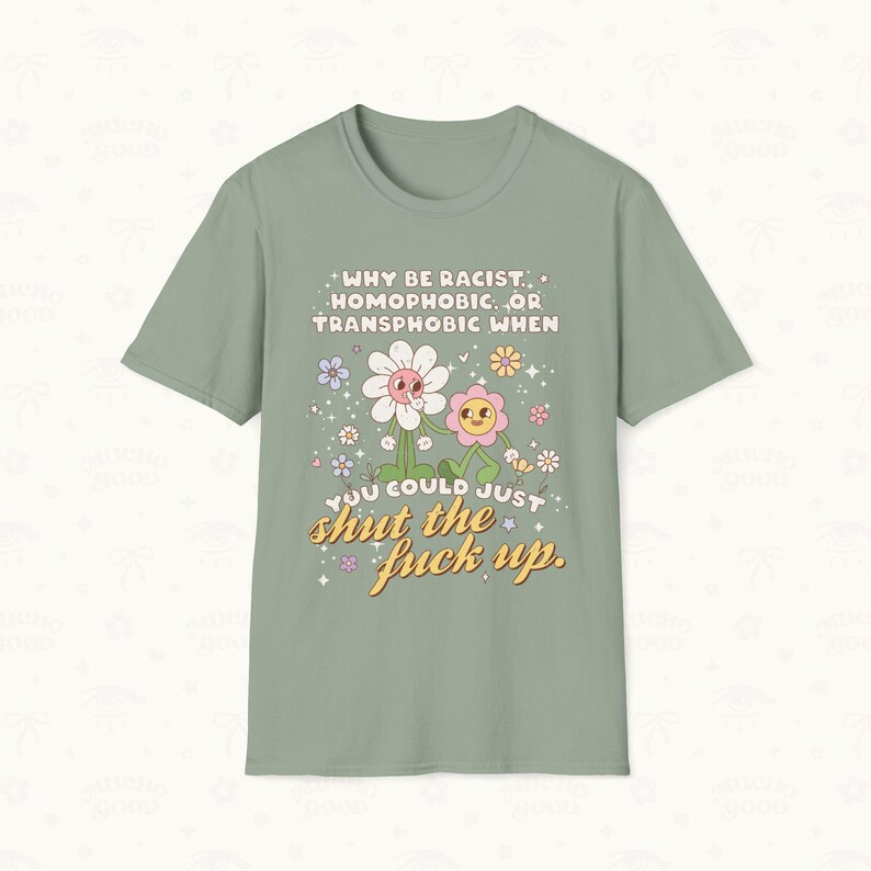 Flat lay of Sage color Tee.