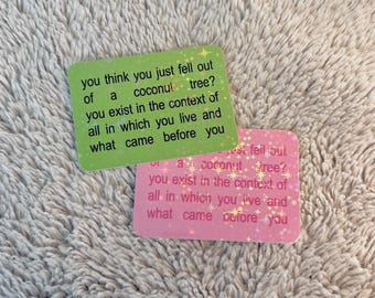 Kamala Harris Sticker - Quote Sticker You Think You Just Fell Out Of A Coconut Tree Aesthetic Meme Sticker Feminist Funny 2024 Quote