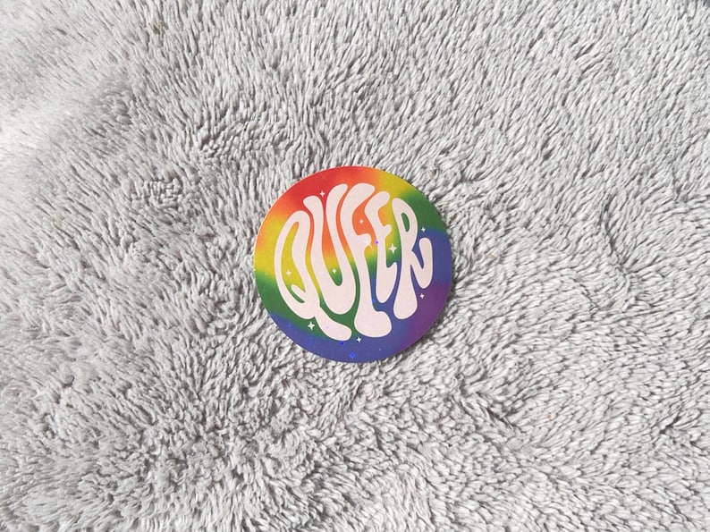 Queer Pride Sticker - LGBTQ Sticker Planner Sticker Pride Laptop Sticker Gay Laptop Sticker Pride Tumbler Sticker Gay Waterbottle Sticker image 2
