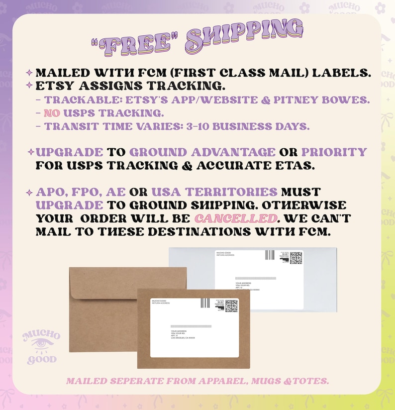 a flyer with a picture of a business card and envelope