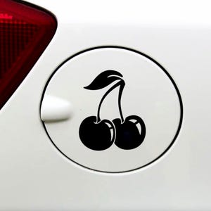 Girly Cherry Decal - Gas Cap Vinyl Decal Car Window Decal Sticker Car Decals Trendy Car Decal Cute Decal Retro Preppy Aesthetic Decal