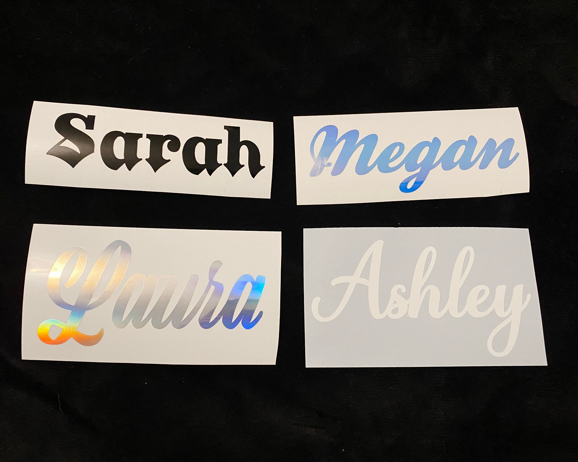Custom Vinyl Name Decal Choose your font color size Custom Etsy