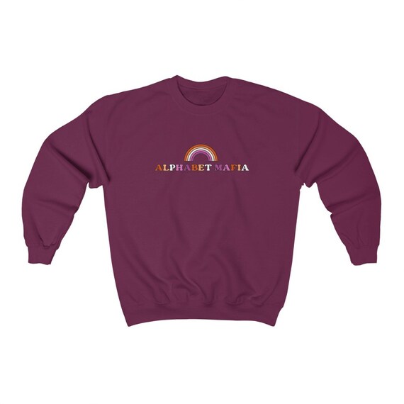 Lesbian Pride Sweatshirt Alphabet Mafia Lesbian Sweatshirt Etsy