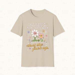 Flat lay of Sand color Tee.