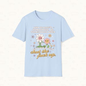 Flat lay of Light Blue color tee.