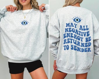 Evil Eye Sweatshirt - Evil Eye Hoodie, Evil Eye Sweater, Evil Eye Shirt, Aesthetic Clothes, Retro Evil Eye Crewneck, Preppy Sweatshirt