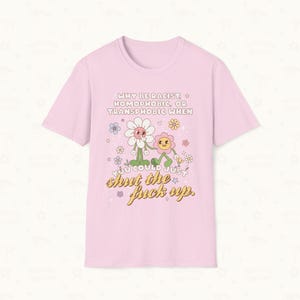 Flat lay of Light Pink color tee.