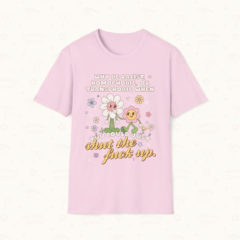 Flat lay of Light Pink color tee.