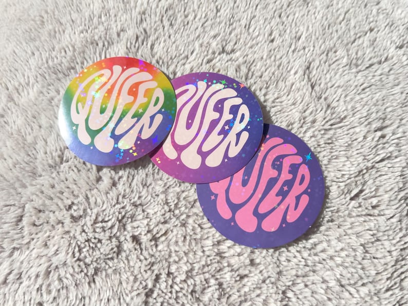 Queer Pride Sticker - LGBTQ Sticker Planner Sticker Pride Laptop Sticker Gay Laptop Sticker Pride Tumbler Sticker Gay Waterbottle Sticker image 1