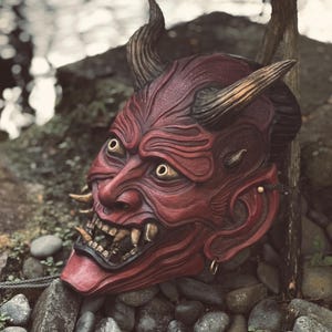 ONI | RED | Mask - Etsy
