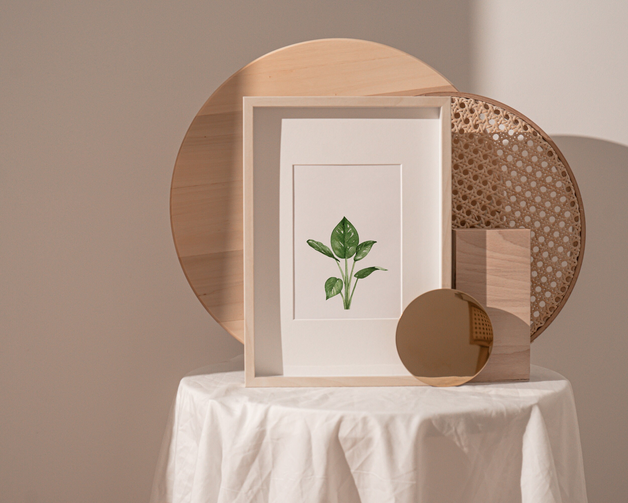 Plant Wall Art Green Plant Wall Print Botanical Art Print Etsy