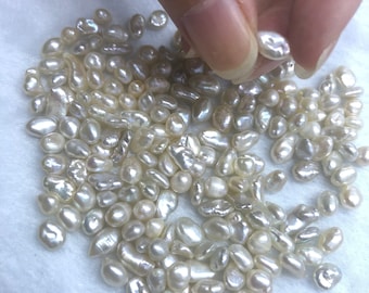 AAA 1 pcs 4-6mm Small white keshi pearls,very strong luster,baroque pearl,loose pearl beads DIY for pendant earring gift for her  B0101