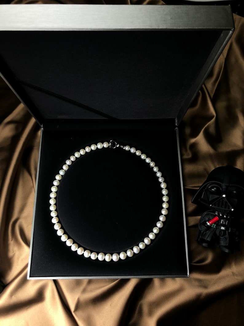 8-9mm white pearl necklace princess white 17.5/'/'45cm length high lustre no flaw gifts for her for mother B0013 AAA