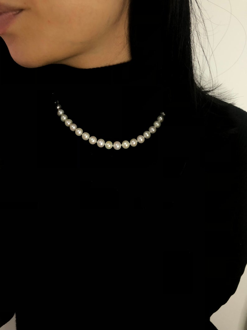 8-9mm white pearl necklace princess white 17.5/'/'45cm length high lustre no flaw gifts for her for mother B0013 AAA
