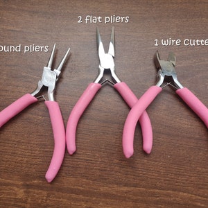 Ensemble d'outils pour bijoux de 4,7 pouces, coupe-fil, pince à bec plat, pince à bec rond, emballage d'outils de fabrication de fil B0335