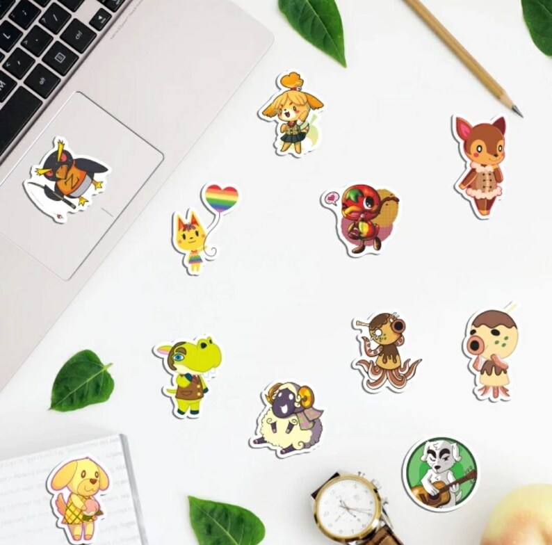 60 Animal Crossing New Horizons Stickers Laptop Luggage Decal Etsy