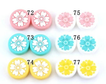 Foliner Thumb Grip Set Joystick Cap Thumbsticks Sakura Grips Cap Cover Analog Mushroom Caps for Nintendo Switch Lite