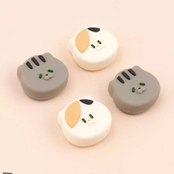 Thumb Grip Caps For Switch/ Switch OLED /Switch Lite - Cute Cats - Joystick Cap - Joy-con Silicone Cover  - Pack of 4