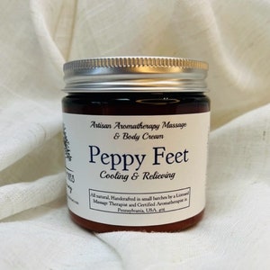 Peppermint Foot Cream-lotion-massage cream-essential oils-sore achy feet-all natural-skincare-pain relief cream-relax-selfcare-gifts for her
